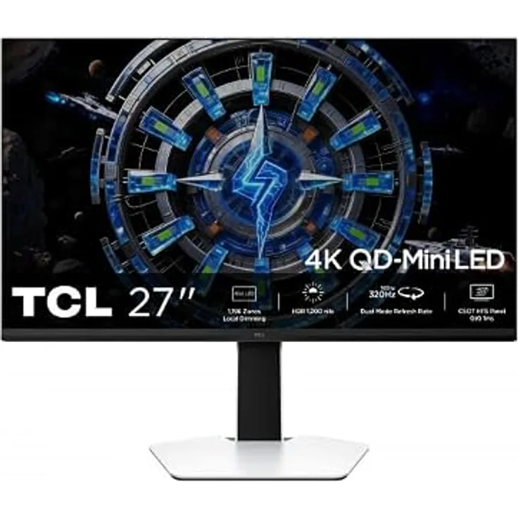 TCL 27C2A 27-Zoll QD-Mini-LED-Monitor, 4K-UHD (3180 × 2160), 160 Hz, HDR bis 1200 Nits, Dual Mode Switch