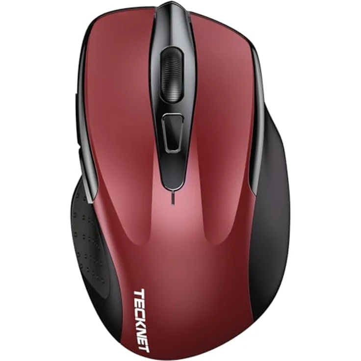 TECKNET Bluetooth Maus MT-2, 4800 DPI Kabellos Ergonomisch, Tri-Modi BT 5.0/3.0 + 2.4G, 30 Monate Batterielaufzeit, Leise Funkmaus für Laptop, PC, Windows, Mac OS, Android – Bild 1