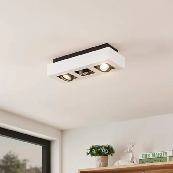 Arcchio Vince Deckenlampe in Weiß aus Aluminium für Küche (3 flammig, GU10) - Modernes Design, hochwertige Qualität, gemütliche Atmosphäre – Bild 4