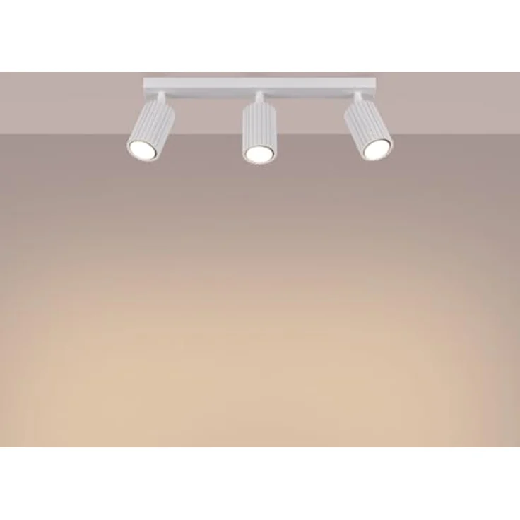 SOLLUX lighting Deckenlampe Aluminium 3 Flammig Karbon Weiß - Deckenleuchte für stilvolle Beleuchtung – Bild 4
