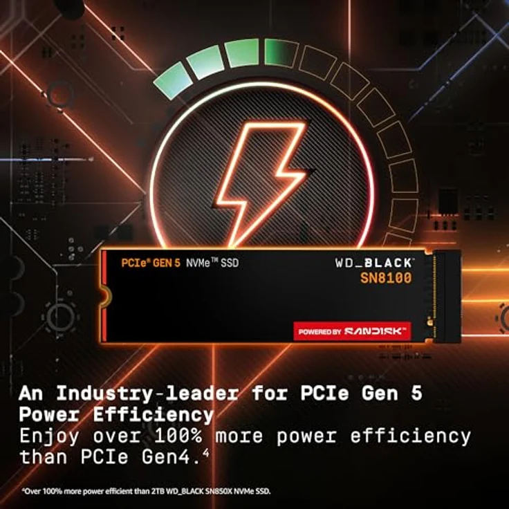 WD Black SN8100, 8TB M.2 NVMe SSD mit PCIe Gen5-Technologie, bis zu 14.900 MB/s Lese- und 14.000 MB/s Schreibgeschwindigkeit – Bild 8