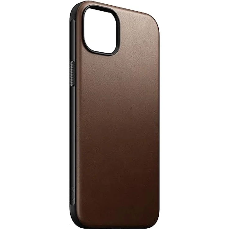 NOMAD Modern Leather Case | für iPhone 15 Plus | Schutzhülle aus Polycarbonat und hochwertigem Echtleder | MagSafe-kompatibel | Brown – Bild 4