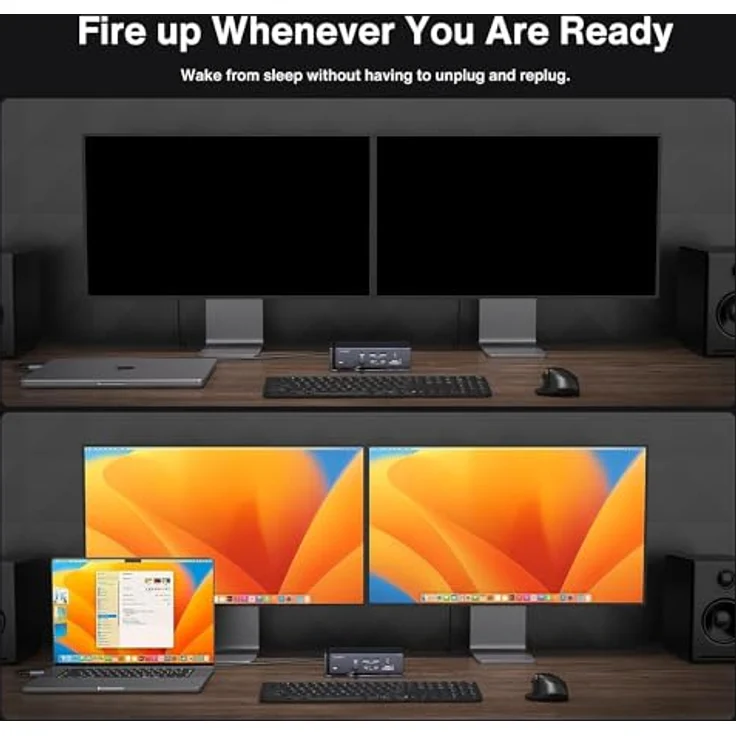 iVANKY 20-in-1 FusionDock Max 1 Dual Thunderbolt 4 Dock, Quad 6K@60Hz Monitor MacBook Docking Station in Space Grey – Bild 5
