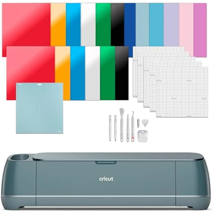 Cricut Maker 4, Schneidemaschine im Essentials-Bundle mit 10-facher Schnittkraft und Bluetooth, salbeigrün – Bild 1