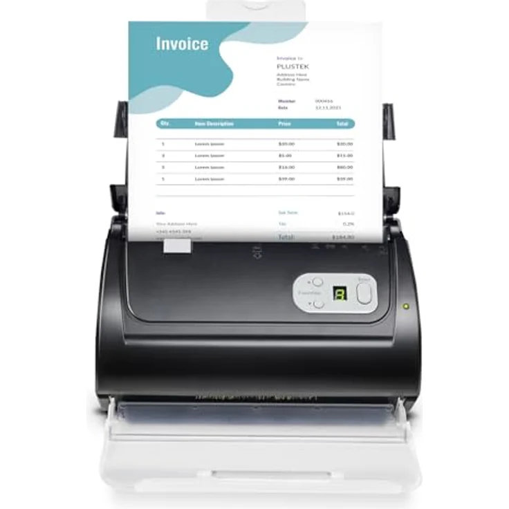 Plustek SmartOffice PS288 Plus, Dokumentenscanner mit 25ppm, 50 Blatt ADF, 600dpi, USB 2.0 – Bild 2