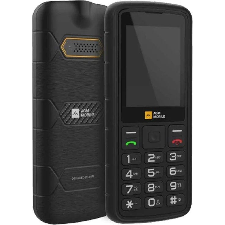 Beafon AGM M9 2G Outdoor-Handy, Schwarz, IP68/IP69K, Taschenlampe, 6,1 cm LCD-Display, Unisoc T107-CPU, 128 MB Speicher, 1.000 mAh Akku