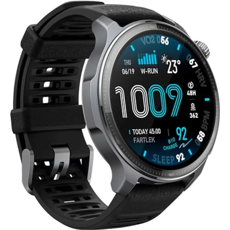 Amazfit Balance 2 XT Digital Smartwatch, 1.5" AMOLED Touchscreen, 4 GB Speicher, GPS, 323 ppi, Schwarz – Bild 4