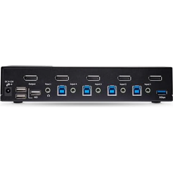 StarTech.com 4-Port 8K KVM-Switch DisplayPort 1.4, 8K 60Hz / 4K 144Hz, DP 1.4, 2X USB 3.0 Ports, 4X USB 2.0 HID Ports, KVM DisplayPort Umschalter, Taste & Hotkey, MST (D86A2-4-PORT-8K-KVM) – Bild 4