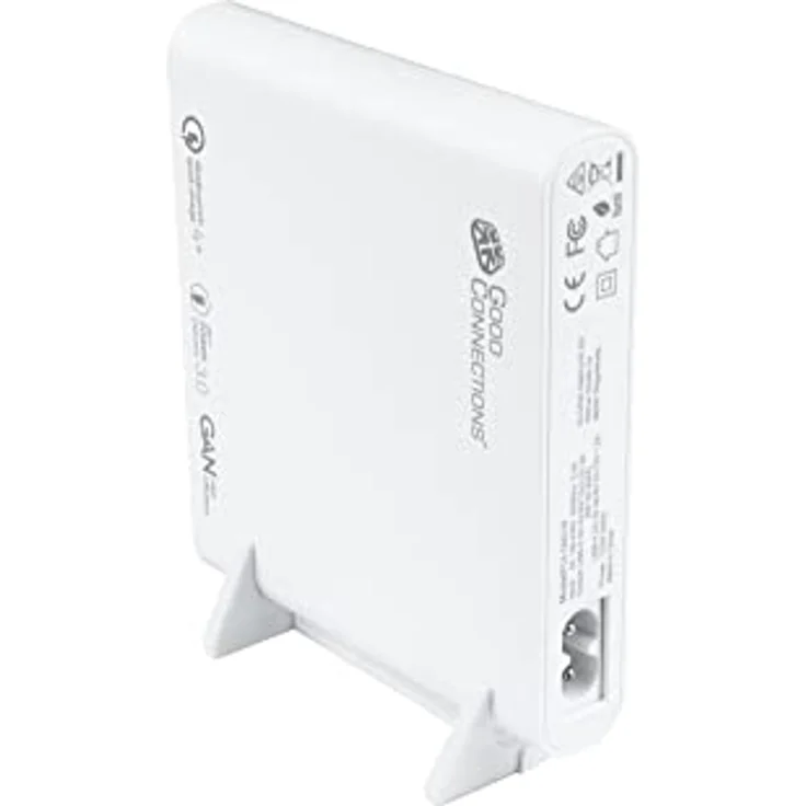 Good Connections USB-Desktop-Schnellladestation 120W, 4-Port mit GaN-Technologie, 2x USB-Câ„¢ und 2x USB-A, weiss, PD 3.0, QC 4+ – Bild 4