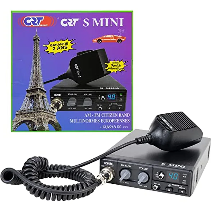 CRT CB-Funkgerät SMINI 000195, 40 Kanäle, SQUELCH Funktion, 12-24V