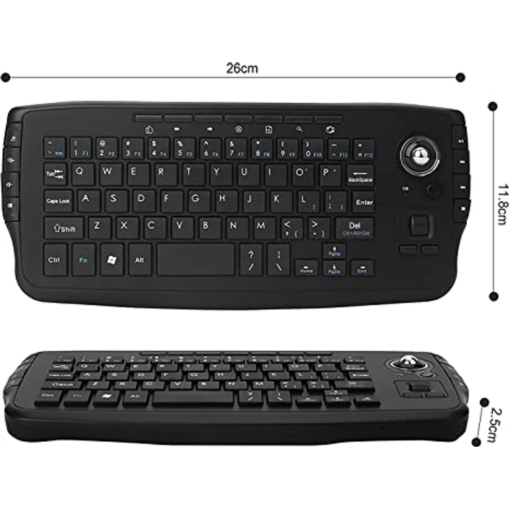 Docooler E30 2,4 GHz Wireless Keyboard mit Trackball Maus Scrollrad Fernbedienung für Android TV BOX Smart TV PC Notebook – Bild 11
