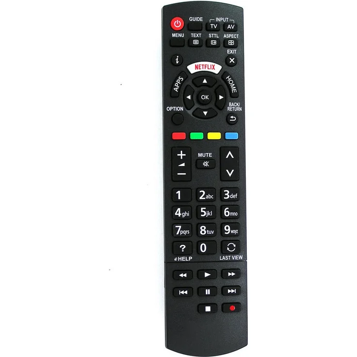 Alltro ErsatzFernbedienung für Panasonic TX-40EXT686 TX-40EXW604 TX-40EXW604S, Reichweite 10 m, mit AA Batterie, kompakt 21.4 cm