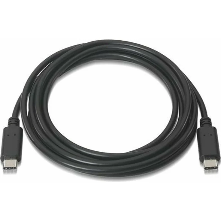 Aisens USB 2.0 3A Kabel, Typ USB-C/M-USB-C/M, Schwarz, 1,0 m mit 480 MBit/s Datenübertragung – Bild 1