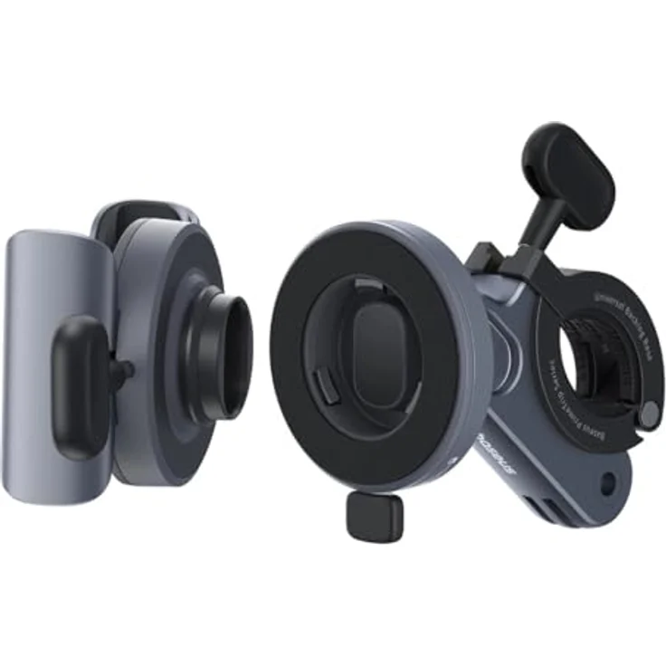 Baseus PrimeTrip Series, Smartphone Halterung für Velotouren, Schwarz, mit N52 Neodym-Magneten und Schraubklemmverschluss, für Lenkstangen 20-35 mm und Smartphones 5,2"-7,2" – Bild 5