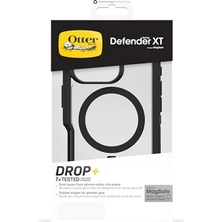 OtterBox Defender Series XT MagSafe Hülle für iPhone 16 Pro, stoßfest, Ultra-robust, transparent/schwarz – Bild 5