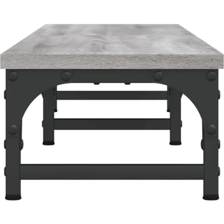 vidaXL Monitorständer Grau Sonoma, ergonomische Bildschirmhalterung aus Holzwerkstoff mit verstellbaren Beinen, 105x23x15,5 cm – Bild 6