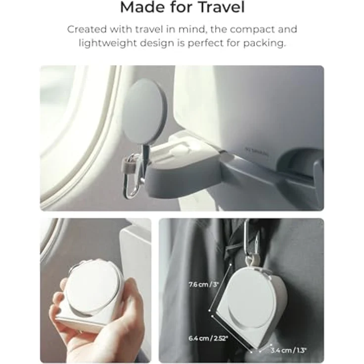 iOttie Treker Magnet-Flugzeughalterung inkl. Magsafe Sticker und Karabiner, für iPhone und Smartphones, Weiss – Bild 2