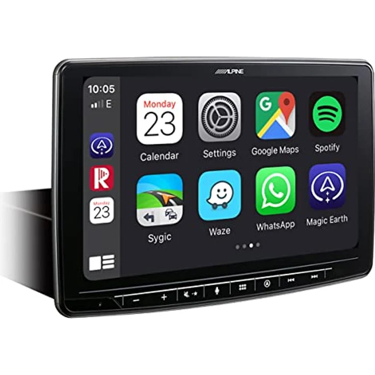 Alpine INE-F904D 1DIN Chassis, 9 Zoll Touchscreen mit integrierter Navigation, DAB+, HDMI, Apple CarPlay und Android Auto, schwarz – Bild 3