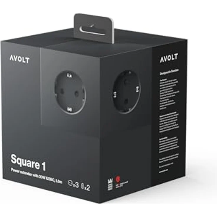 Avolt Steckdosenleiste Square 1 Usbc 30W 1.8M - Stockholm Black – Bild 7