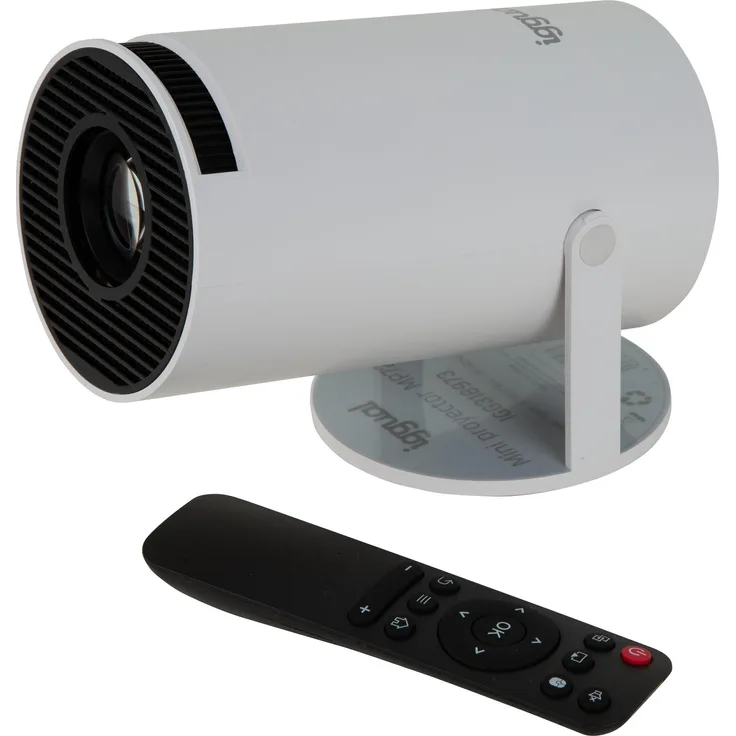 Iggual IGG318973, Beamer mit 120 ANSI Lumen, 720p Auflösung, manuelle Fokussierung, WLAN (Wi-Fi 6), weiß