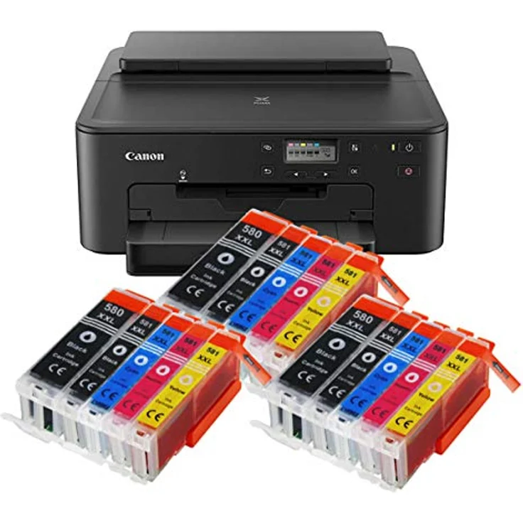 Canon Pixma TS705a, Tintenstrahldrucker mit 15 kompatiblen XXL Patronen – Bild 1