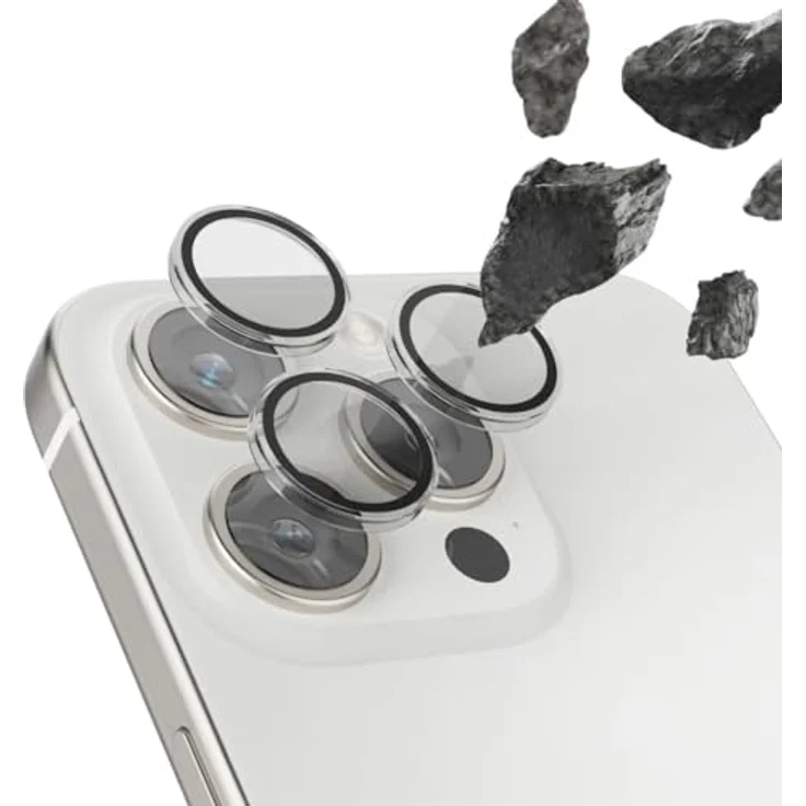 Hama Handy Kameraschutz für iPhone 16 Pro/16 Pro Max (3 Einzellinsen, stoßfest, 9H, kratzfest, blasenfrei) – Bild 2