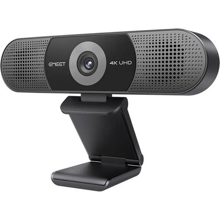 eMeet C980 Pro 4K Webcam, 3840 x 2160 Pixel, 30 fps, integrierte Mikrofone und Lautsprecher, flexibles Sichtfeld