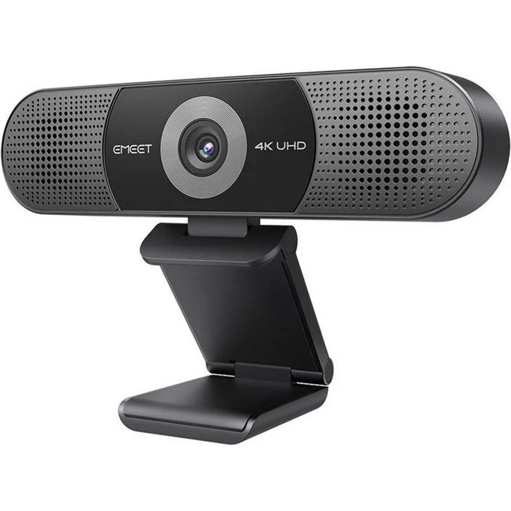eMeet C980 Pro 4K Webcam, 3840 x 2160 Pixel, 30 fps, integrierte Mikrofone und Lautsprecher, flexibles Sichtfeld