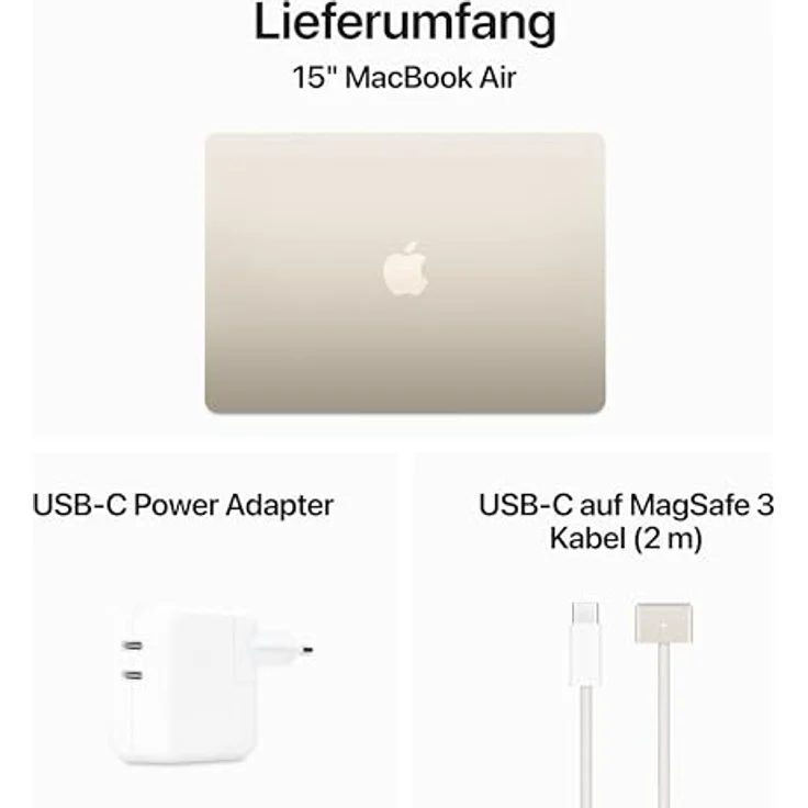 Apple MacBook Air 15" Notebook (38,91 cm/15,3 Zoll, Apple M3, 10-Core GPU, 256 GB SSD) – Bild 6