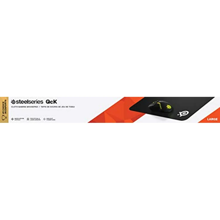 SteelSeries QcK+ - Gaming-Mauspad - 450mm x 400mm x 2mm - Stoff - Gummiunterseite - Schwarz – Bild 6