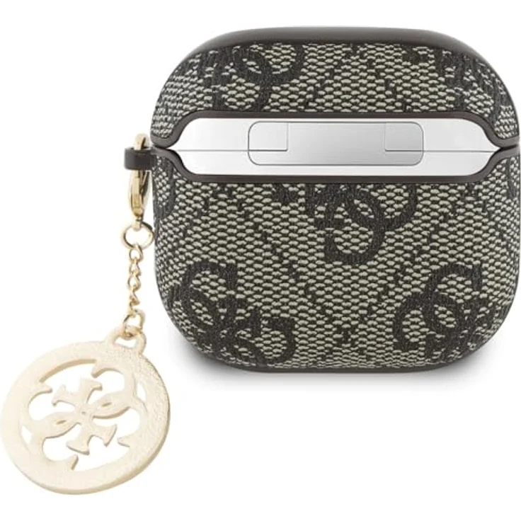 CG MOBILE Guess 4G Strass Charm Fall für AirPods 4 (Braun) - Öko-Leder / PC, Hardcase-Typ Materiale – Bild 2