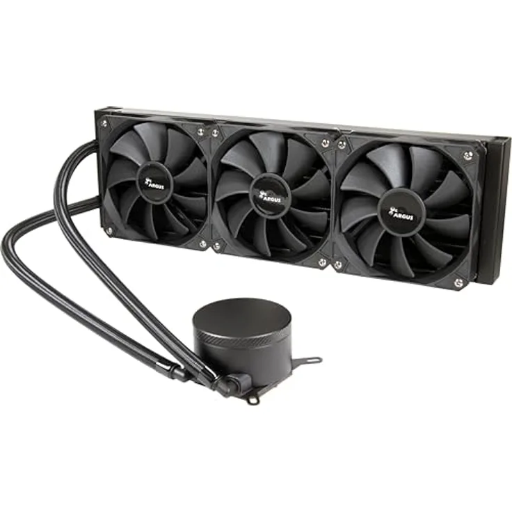 Inter-Tech inter tech 360mm AIO Wasserkühlung mit Doppelkammer-Pumpe und Wärmeleitplatte aus Kupfer, für AMD Sockel AM3/ AM4/ AM5 und Intel Sockel 775/ 115x/ 1200/ 1366/ 1700/ 1800, bis zu 300 Watt