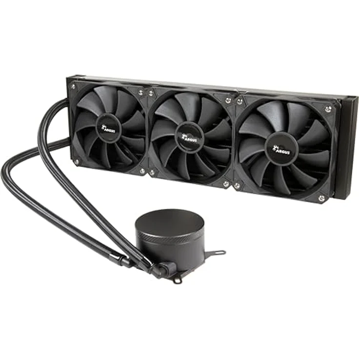 Inter-Tech inter tech 360mm AIO Wasserkühlung mit Doppelkammer-Pumpe und Wärmeleitplatte aus Kupfer, für AMD Sockel AM3/ AM4/ AM5 und Intel Sockel 775/ 115x/ 1200/ 1366/ 1700/ 1800, bis zu 300 Watt – Bild 1