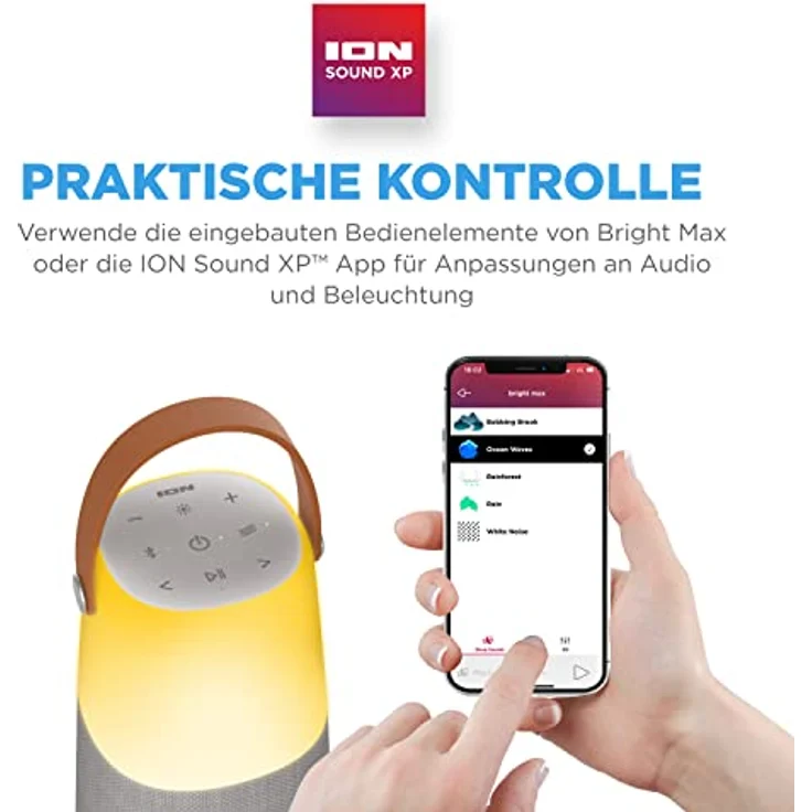 ION Audio Bright Max – Tragbarer, wasserfester 360° Bluetooth-Lautsprecher mit Beleuchtung, atmosphärischen Sounds, Multi-Sync Technologie und Akku – Bild 4