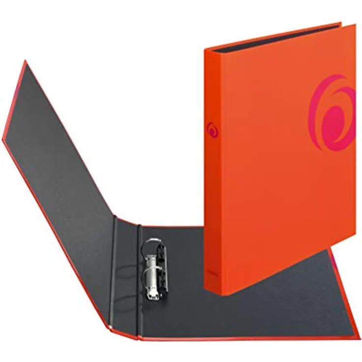 Herlitz Präsentationsordner maX.file Fresh Colour 2-Ring A4 orange, griffige Oberflächenstruktur, FSC-zertifiziert – Bild 2