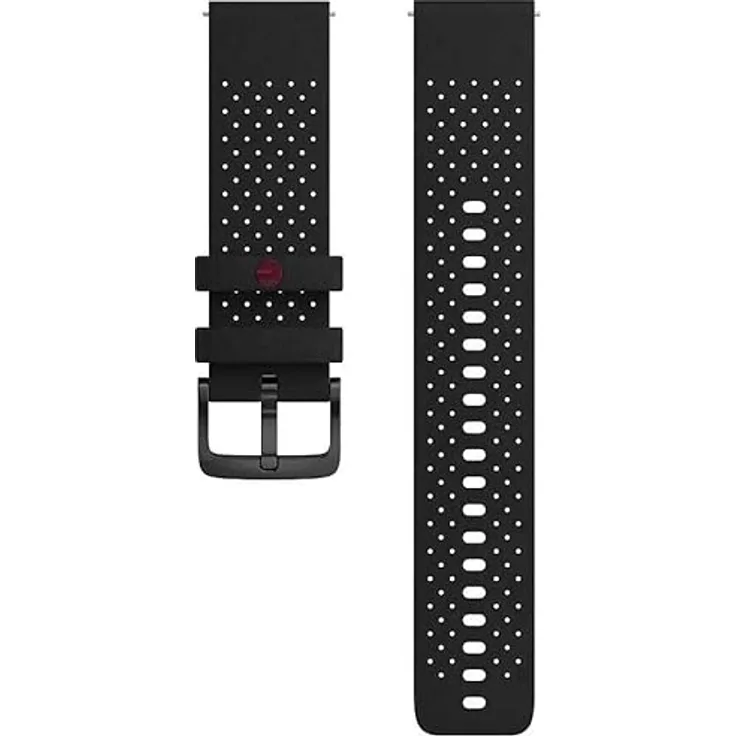Polar kellarihm S/L, must/hall (Silicone), Uhrenarmband, Schwarz