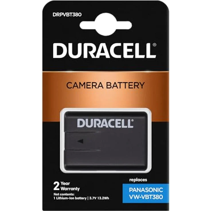 Duracell Li-Ion Akku DRPVBT380, 3560mAh für Panasonic VW-VBT380, Schwarz – Bild 3