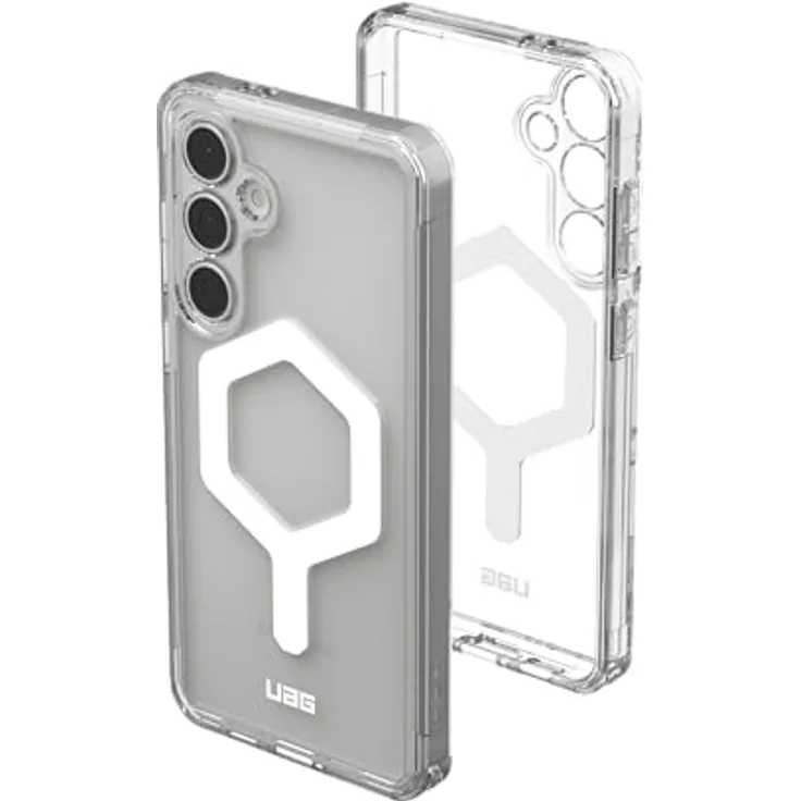 URBAN ARMOR GEAR Plyo Pro Case Samsung Galaxy S24 FE Hülle ice (transparent) / weiß (Wireless Charging / Magnetisches Aufladen optimiert)