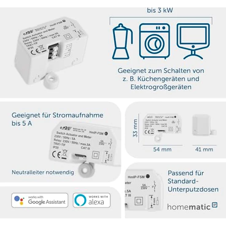 Homematic IP Schalt-Mess-Aktor – Unterputz (HmIP-FSM) – Bild 3