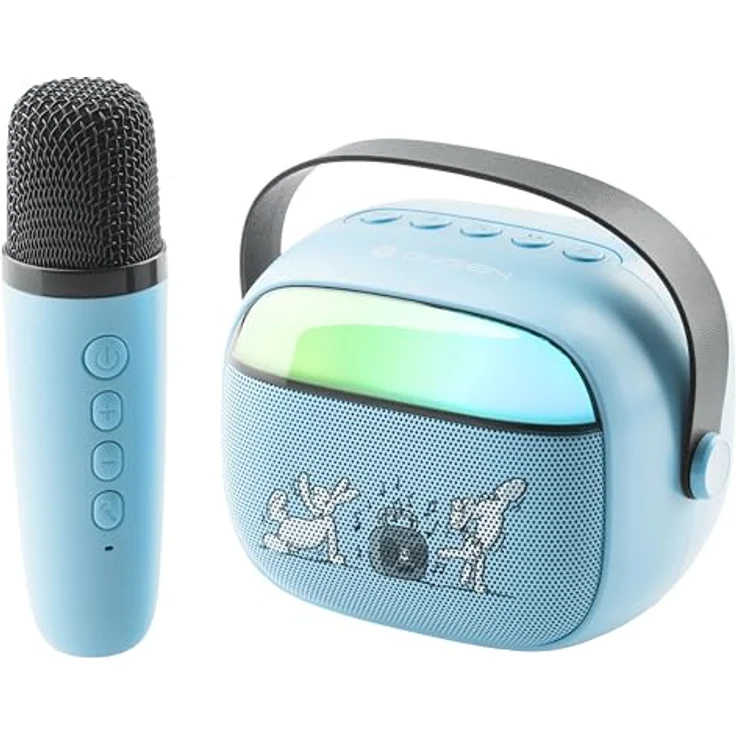 GoGen Karaoke Bluetooth Lautsprecher, wasserdicht, 5h Akkulaufzeit, 3,2 W Leistung, MP3-kompatibel, AUX-Eingang – Bild 1