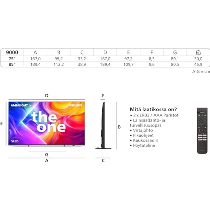 PHILIPS 85PUS9000/12 QLED Ambilight TV, 85 Zoll / 215 cm, UHD 4K, SMART TV mit Ambilight – Bild 4