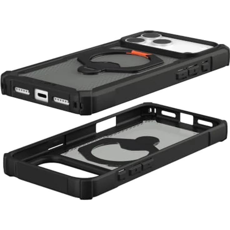 UAG Plasma XTE 360 MagSafe, Handyhülle mit 360° drehbarem Kickstand, verstärkten TPU-Stoßfängern und Fallschutz für iPhone 18 Pro Max/17 Pro Max, black/orange – Bild 2
