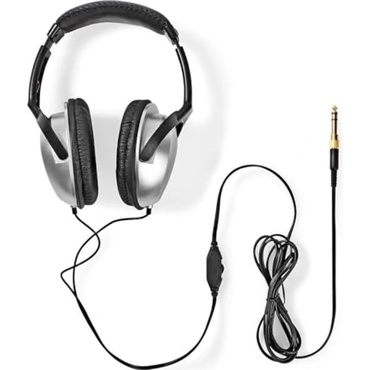 TronicXL Fernsehkopfhörer Kopfbügel Kopfhörer I 6m langes Kabel I Stereo TV Fernseh Headphones Fernseher PC HiFi I Bügel Kopfhörer 3,5mm Klinke 6,35mm Klinkenstecker - Schwarz – Bild 1