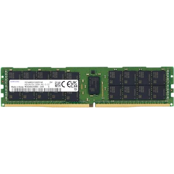 Samsung 64GB DDR4 3200MHz RDIMM 2Rx4 ECC 1.2V Arbeitsspeicher RAM, Single 64 GB Modul, ECC Registered RDIMM, 1.2V