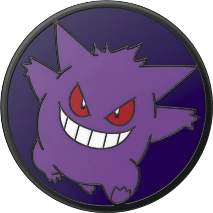 PopSockets: PopGrip - Ausziehbarer Sockel und Griff mit einem Austauschbarem Top für Smartphones und Tablets - Pokémon - Glow-in-The-Dark Gengar Enamel – Bild 2