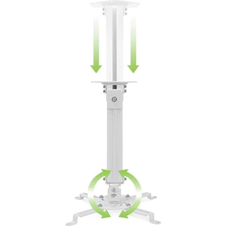 Techly ICA-PM-18S Deckenhalterung für Beamer, ausziehbar, 38-58cm Silber – Bild 7