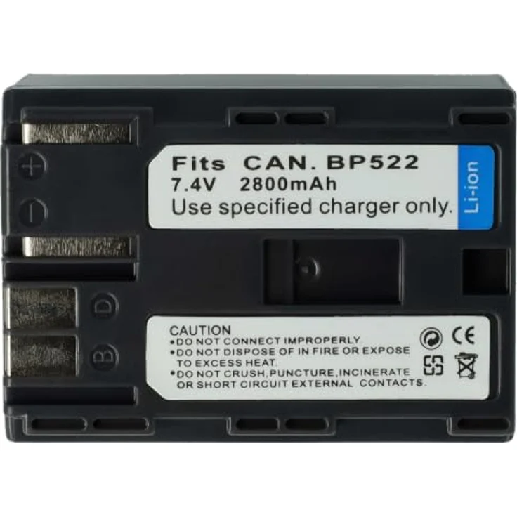 vhbw 2X Akku kompatibel mit Canon MV30, FV40 Kit, FV M1, FV M10, MV300, 2800 mAh, wiederaufladbar, 7,2 Volt – Bild 3