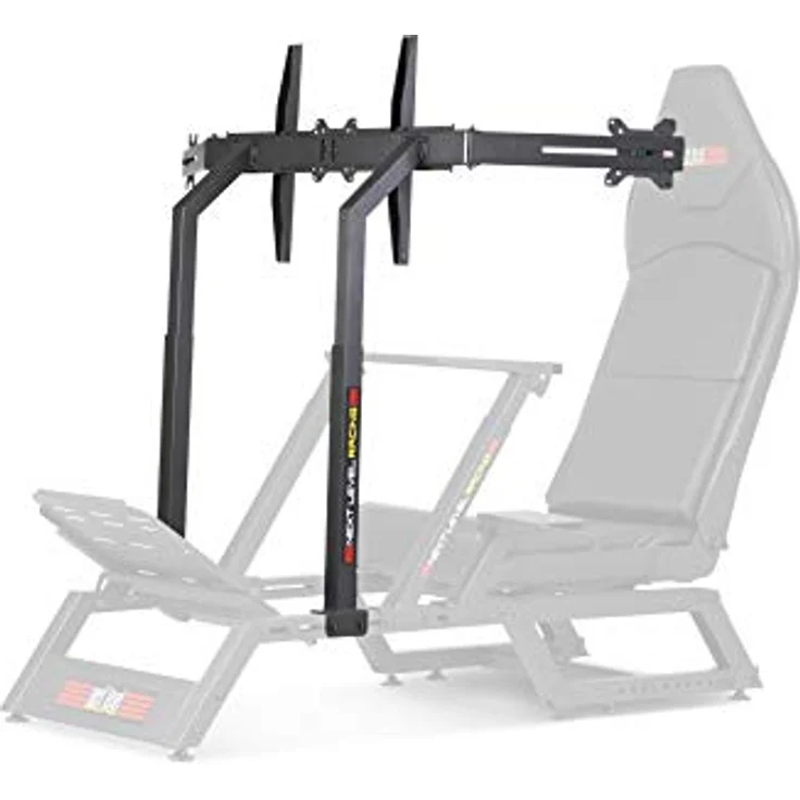 Next Level Racing Monitor Stand für F-GT Simulator Cockpit, für bis zu 3x 27 Zoll oder 1x 65 Zoll Monitore, robuste Stahlkonstruktion, schwarz – Bild 6