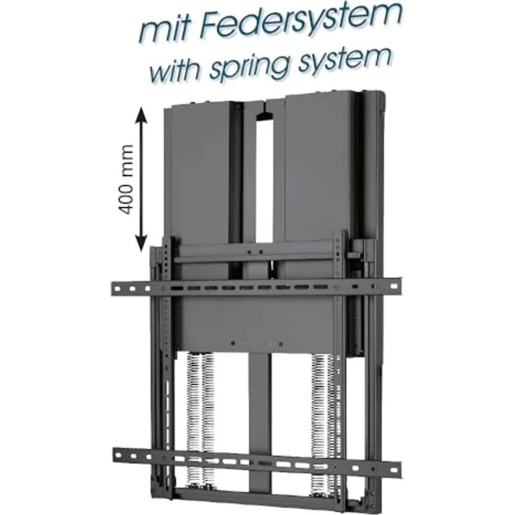 my wall Interaktive Whiteboard und TV Halterung HP34-1L - für Bildschirme 50"-75", Belastbar bis 60 kg, Stufenlose Höhenverstellung, Flaches Design, mit Federsystem – Bild 3