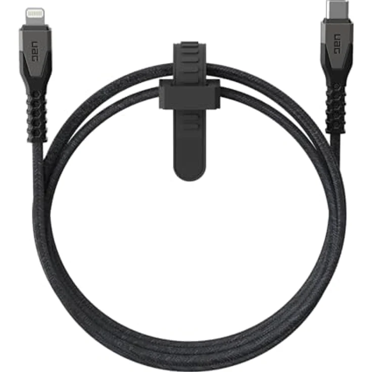UAG Urban Armor Gear Robustes USB-C auf Lightning Kabel, 30W, 1,5 m, schwarz/grau – Bild 1